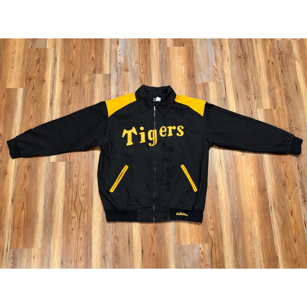 Stall & Dean Hanshin Tigers Osaka Baseball Jacket Mens 3XL Black Yellow Full Zip